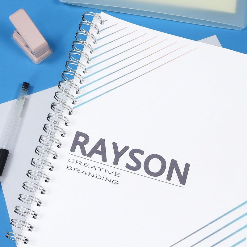 RAYSON WR21111M دعامات الربط السلكية، متعددة الألوان، أسلاك ربط مزدوجة الحلقة بنمط 2:1 بحجم 7/16 بوصة، حزمة من 100 حلقة سلكية بـ 21 حلقة بألوان الأسود، الذهبي، الأزرق، الأبيض، الفضي - Image 3